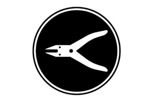 Download Pliers Icon on Black Circle - Vector - Premium Resources