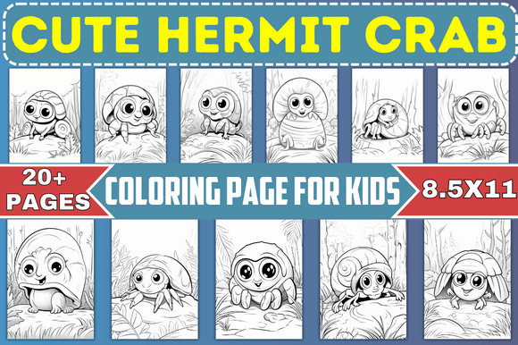 Download Hermit Crab Coloring Page for Kids - Premium Resources